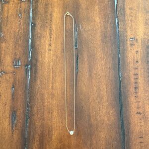 Delicate Gold Pendant Necklace with White pearl